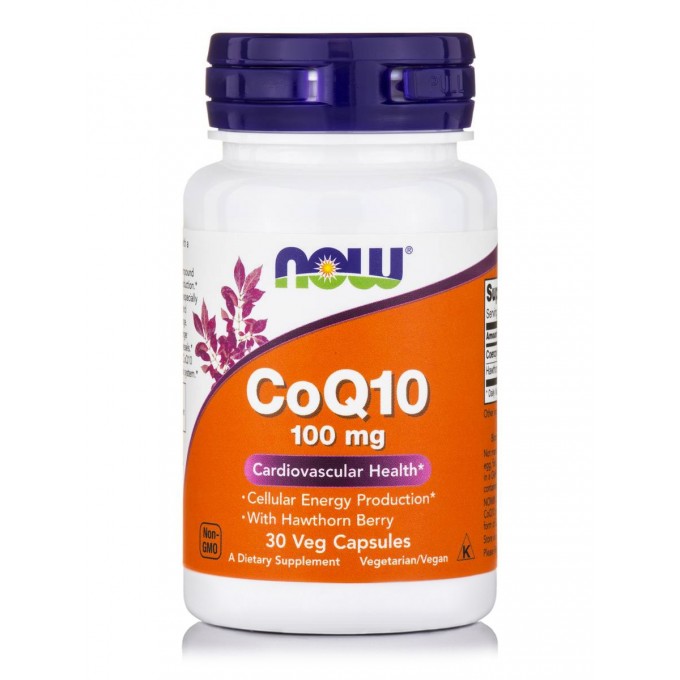 Now Foods CoQ10 100mg with Hawthorn Berry 30 φυτικές κάψουλες