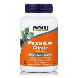 Now Foods Magnesium Citrate 200mg 100 ταμπλέτες Now Foods Magnesium Citrate 200mg 100 ταμπλέτες