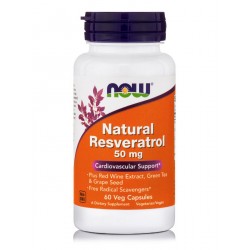 Now Foods Natural Resveratrol 50mg 60 φυτικές κάψουλες