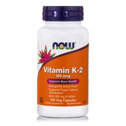 Now Foods Vitamin K-2 100mcg 100 φυτικές κάψουλες Now Foods Vitamin K-2 100mcg 100 φυτικές κάψουλες