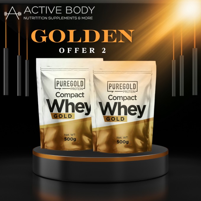 Χρυσή Προσφορά 2 Pure Gold Compact Whey Protein 2X 500g