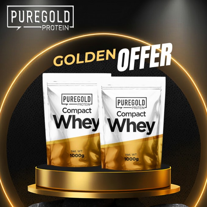 Χρυσή Προσφορά Pure Gold Compact Whey Protein 2X 1000g